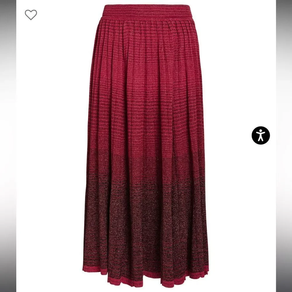 New ULLA JOHNSON Billie Gradient Pleated Skirt XS